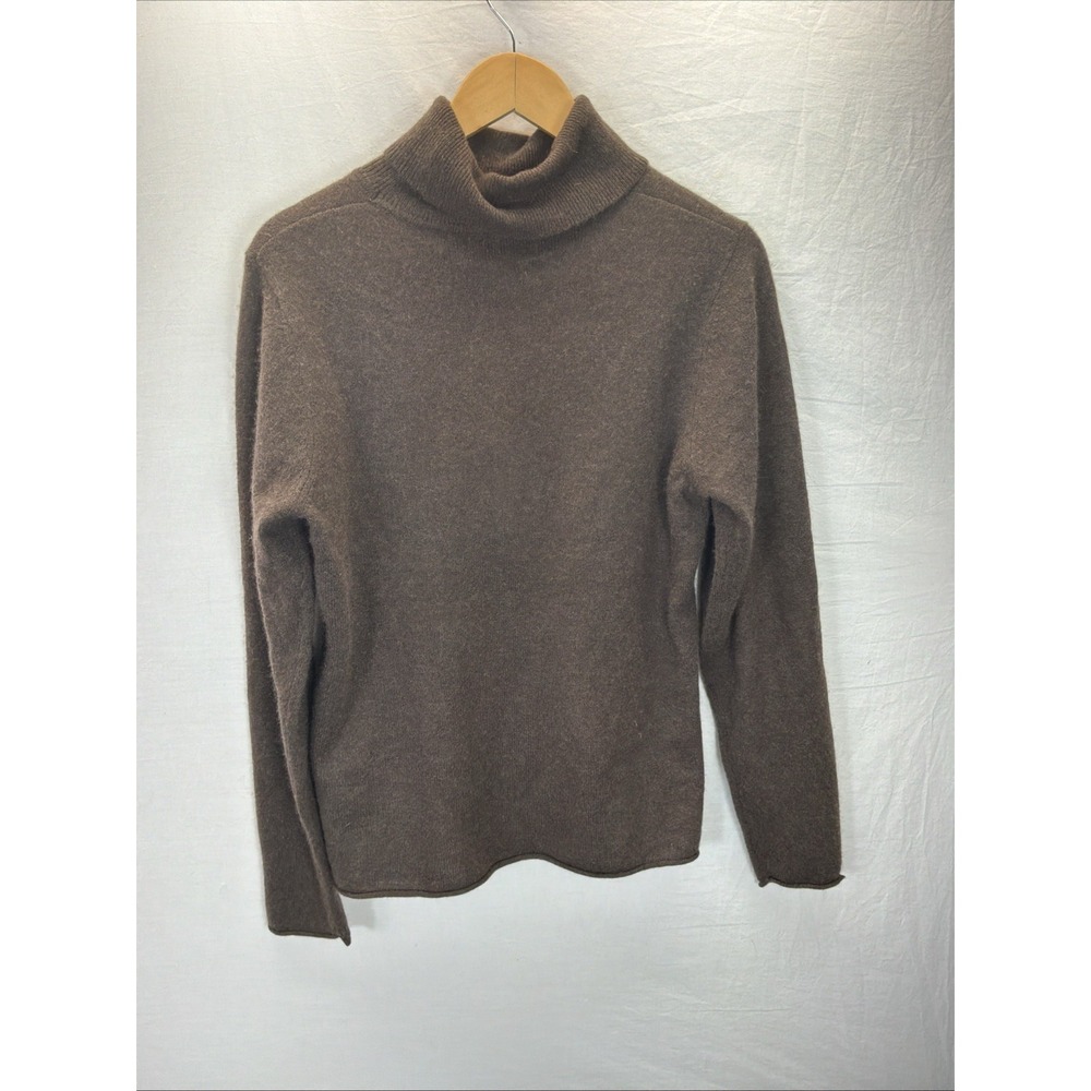 New Magaschoni Cashmere Turtleneck Sweater Womens Size XL Chocolate Capsule